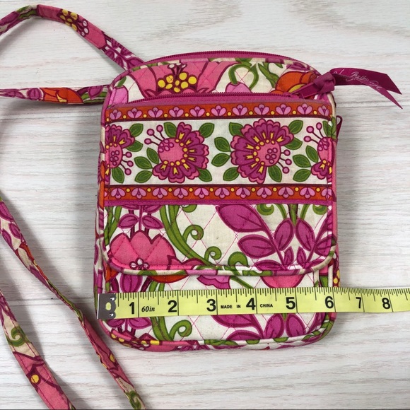 Vera Bradley pink floral crossbody bag quilted - Picture 2 of 8